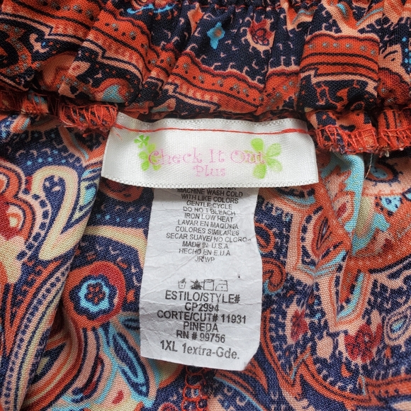 Check it out paisley patterned pants 1XL - Picture 4 of 6